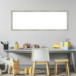 Shiplap White Narrow Framed Dry Erase Magnetic Board