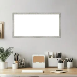 Shiplap White Narrow Framed Dry Erase Magnetic Board