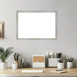Shiplap White Narrow Framed Dry Erase Magnetic Board