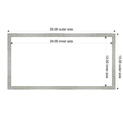 Shiplap White Narrow Framed Dry Erase Magnetic Board