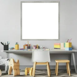 Shiplap White Narrow Framed Dry Erase Magnetic Board