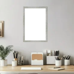 Shiplap White Narrow Framed Dry Erase Magnetic Board