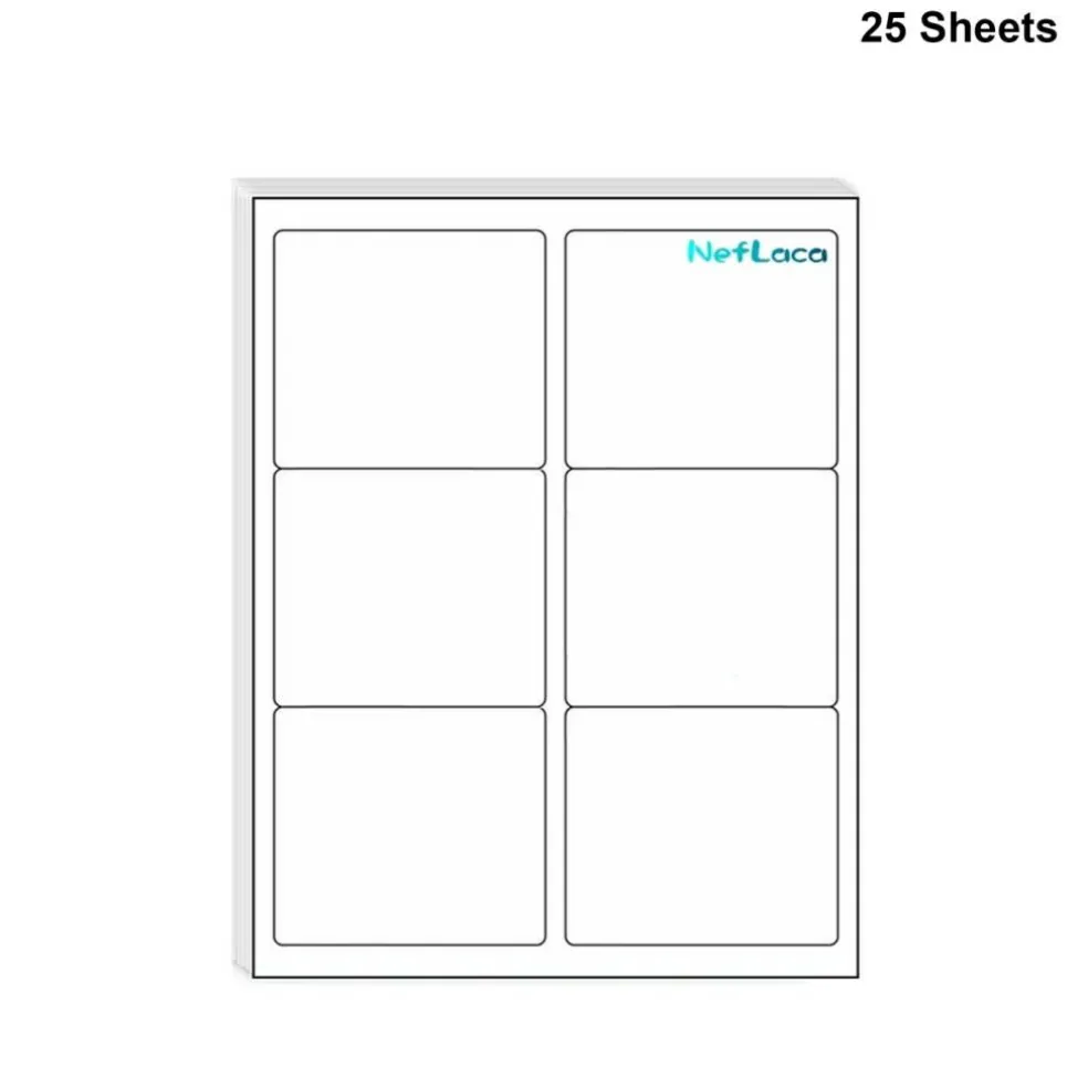 Shipping Address Labels for Laser, Easy to Peel, Total 3 1/3" x 4"