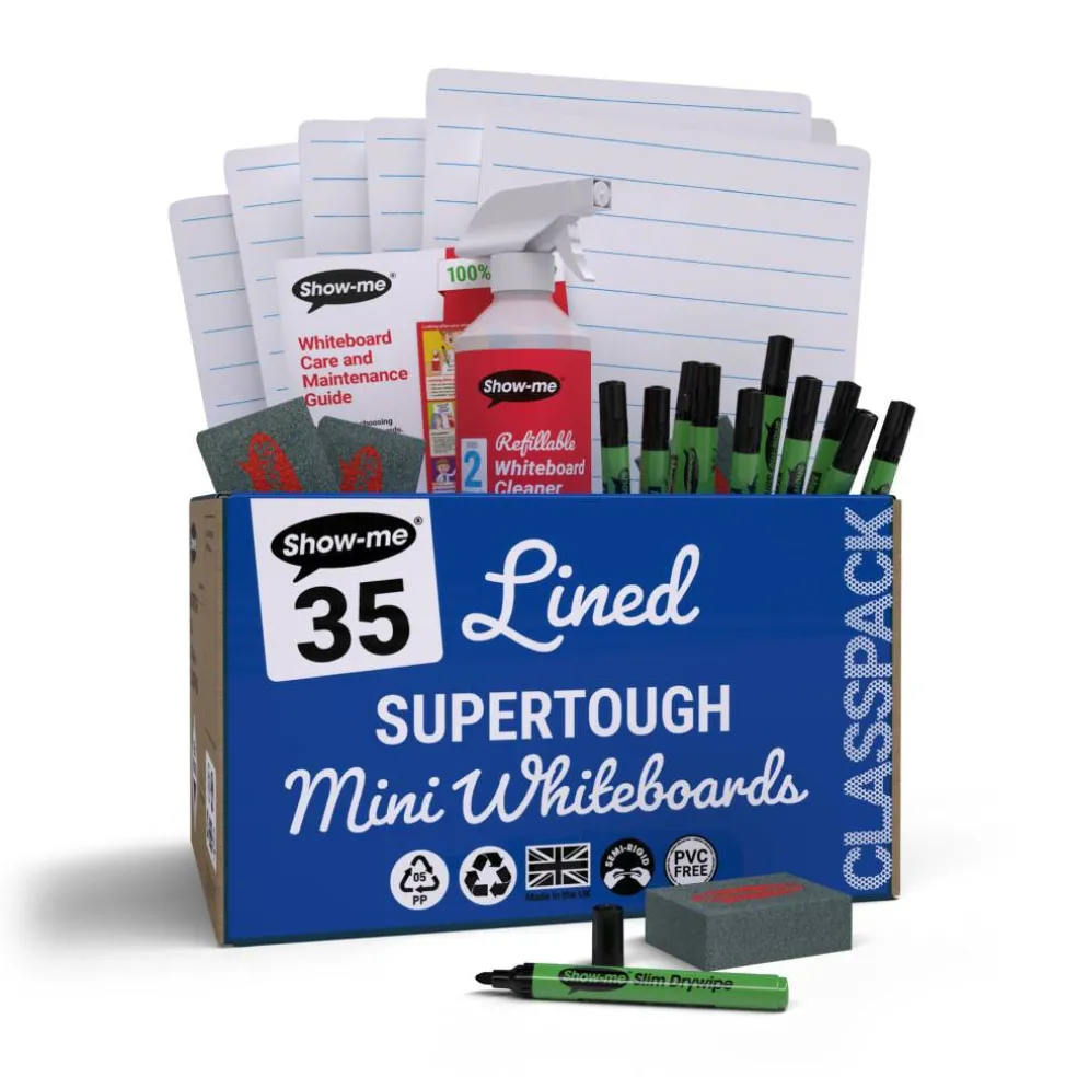 Show-me® A4 Lined/Plain Supertough Lapboards Bulk Box Set