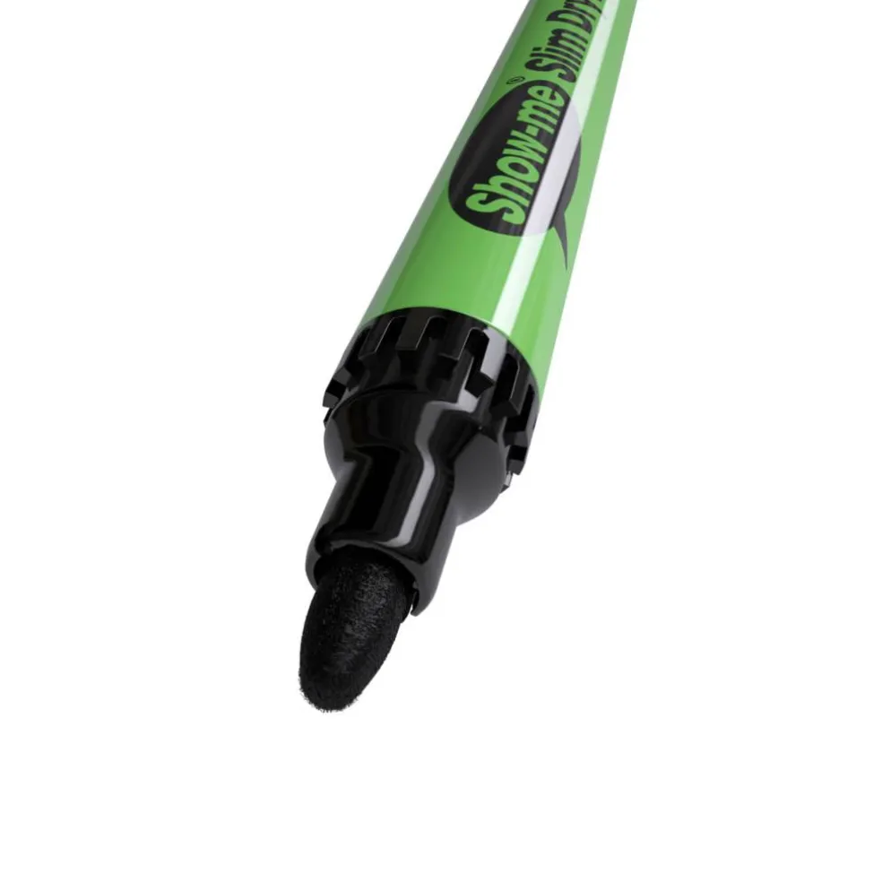 Show-me® Black Medium Tip Slim Barrel Dry Erase Markers, 800ct.