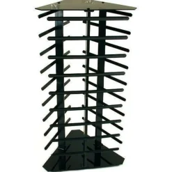 3 Sided Black Rotating Revolving Earrings Countertop Display Holds 108 2" Cards