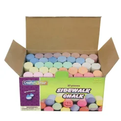 Sidewalk Chalk, Assorted Colors, 4", 37 Pieces