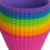 12 Silicone Cake Muffin Cupcake Liners - Baking Cups & Chocolate Cookie Molds
