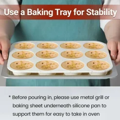 Silicone Muffin Pan, Cupcake Pan 12 Cups Regular Size Muffin Tin Non Stick Muffin Pan for Baking Banana Muffin, Cupcake, Egg Muffin 2 Pack Confetti