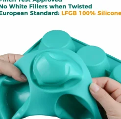 Silicone Muffin Pan Set, Cupcake Pans 12 Cups Silicone Baking Molds, Food Grade, Pinch Test Approved, Pack of 2