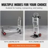 Silver Aluminum Alloy Folding Hand Truck with Platform & Wheels