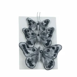Silver & Black Sequin Butterfly Accents, 3ct. by Ashland®