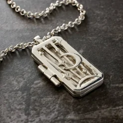 Silver Celestial Rectangle Locket by Bead Landing™