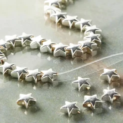 Silver Hematite Star Beads, 8mm by Bead Landing™