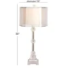 Silver Metal Glam Table Lamp, 30" x 14" x 14"