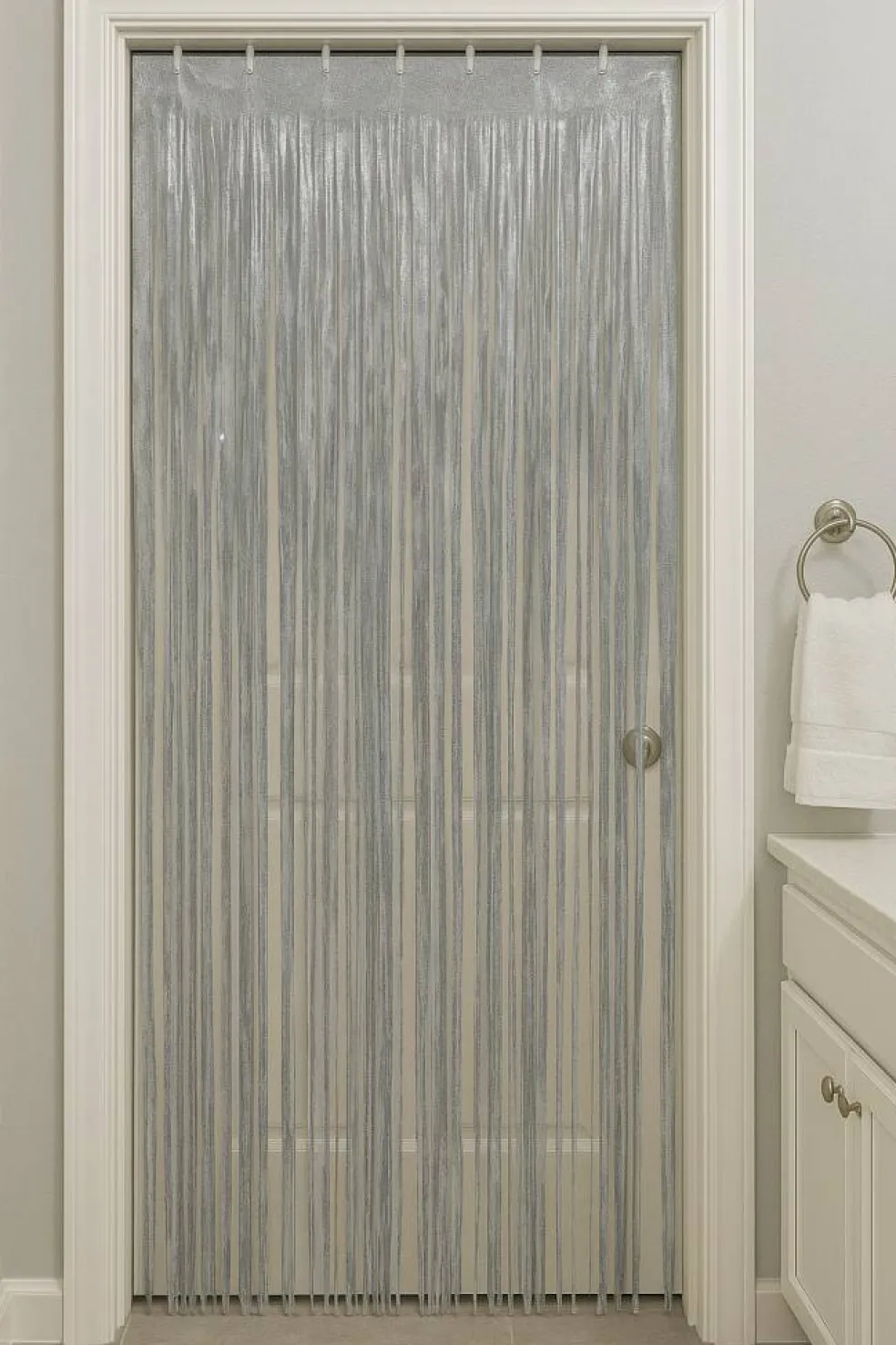 Silver Metallic Tassel Curtain Backdrop, 39" x 78" Party & Event Decoration