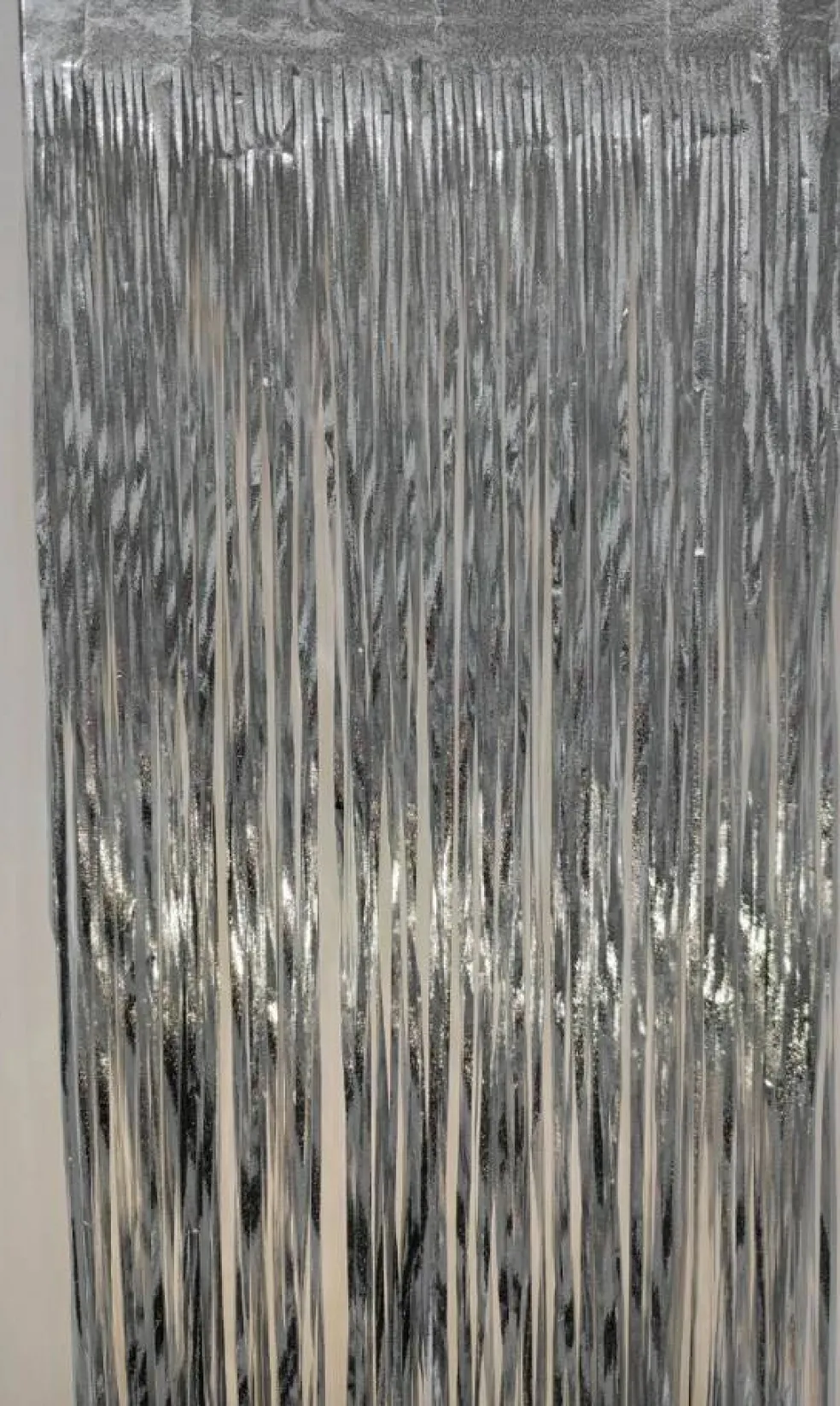Silver Metallic Tassel Curtain Backdrop, 39" x 78" Party & Event Decoration