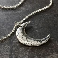 Silver Metal Moon Pendant by Bead Landing™