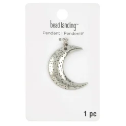 Silver Metal Moon Pendant by Bead Landing™