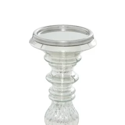 Silver Metal Traditional Candle Holder Set, 2ct.