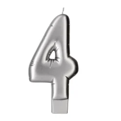 Silver Number Candle by Makery™