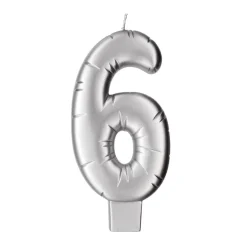 Silver Number Candle by Makery™