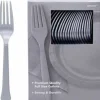 Silver Plastic Forks - 50 Forks/Pack