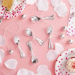 Silver Plastic Mini Forks by Celebrate It™, 24ct.