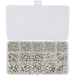 Silver Plastic Spacer Bead Mix by Bead Landing™