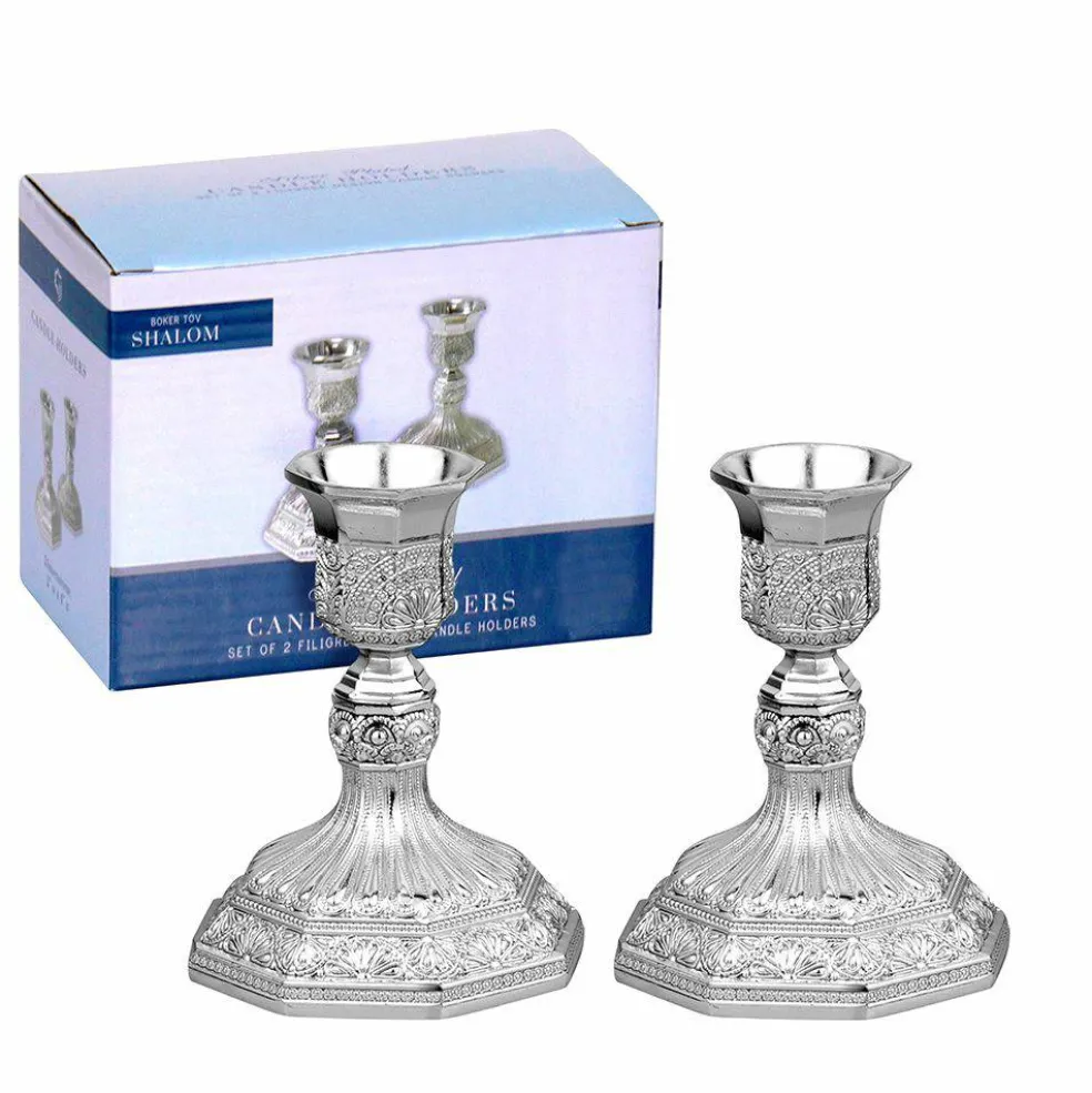 Silver Plated Candlesticks Set
