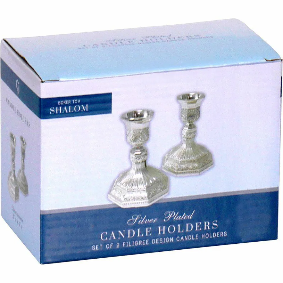 Silver Plated Candlesticks Set