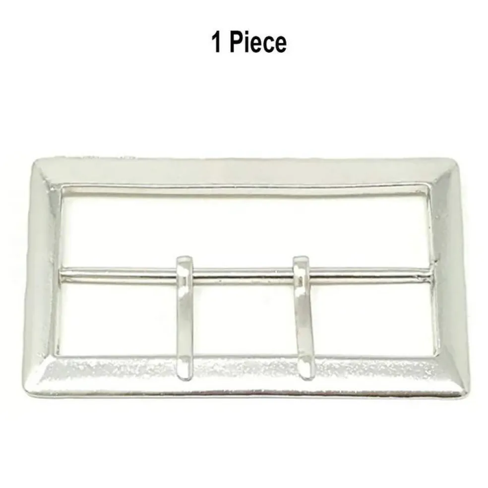 Silver Rectangular Belt Buckle 3.5 Inche
