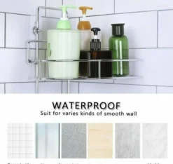 Silver 2-Tier Bathroom Shelf Storage