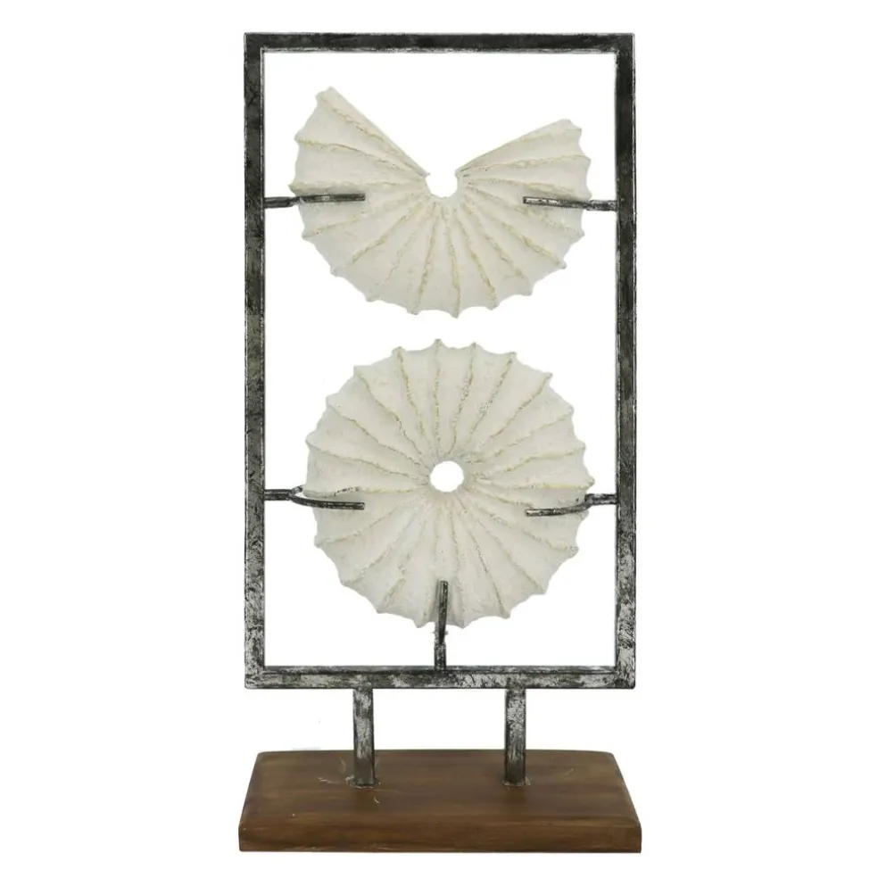 16.25" Silver & White Floating Shells Tabletop Décor by Ashland®