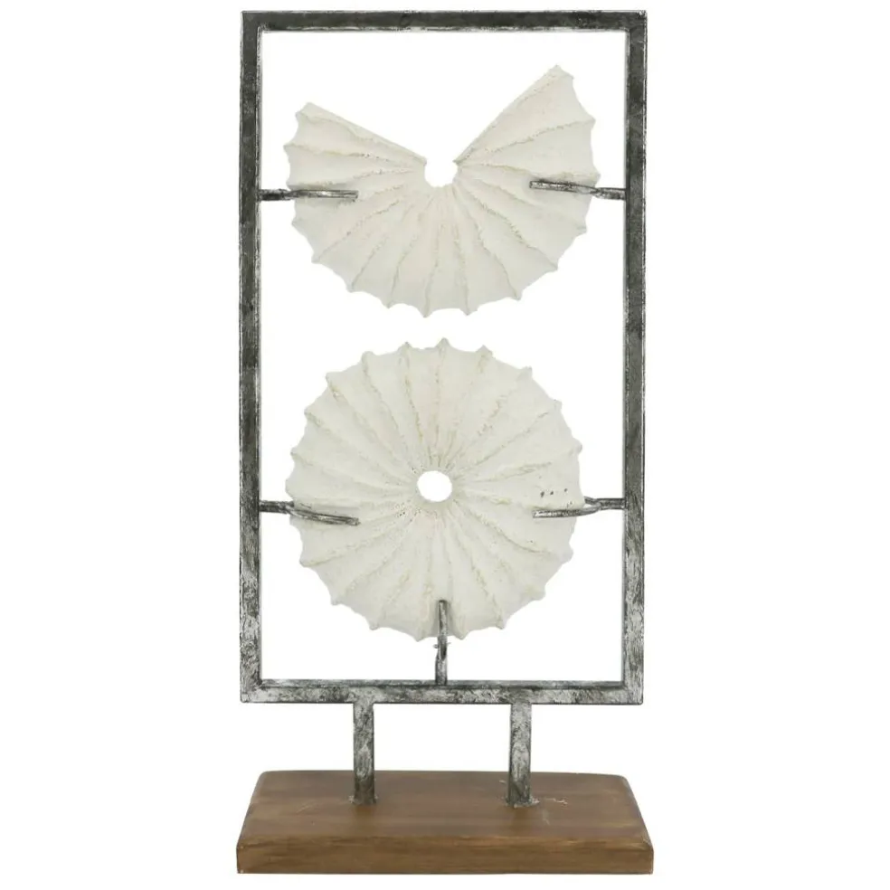 16.25" Silver & White Floating Shells Tabletop Décor by Ashland®