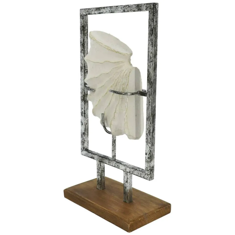 12.75" Silver & White Floating Shell Tabletop Décor by Ashland®