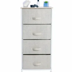 Simplify Beige 4 Drawer Storage Chest