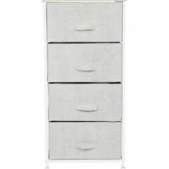 Simplify Beige 4 Drawer Storage Chest