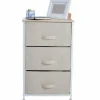 Simplify Beige 3 Drawer Storage Chest