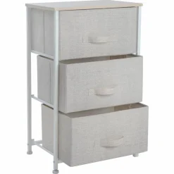 Simplify Beige 3 Drawer Storage Chest