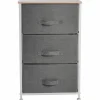 Simplify Gray 3 Drawer Storage Chest
