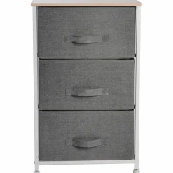 Simplify Gray 3 Drawer Storage Chest