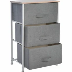 Simplify Gray 3 Drawer Storage Chest