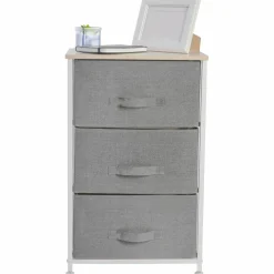 Simplify Gray 3 Drawer Storage Chest