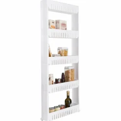Simplify 5-Tier Slim Slide-Out White Storage Cart
