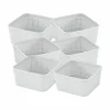 Simplify White Square Organizing Baskets, 6ct.