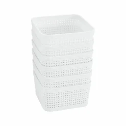 Simplify White Square Organizing Baskets, 6ct.