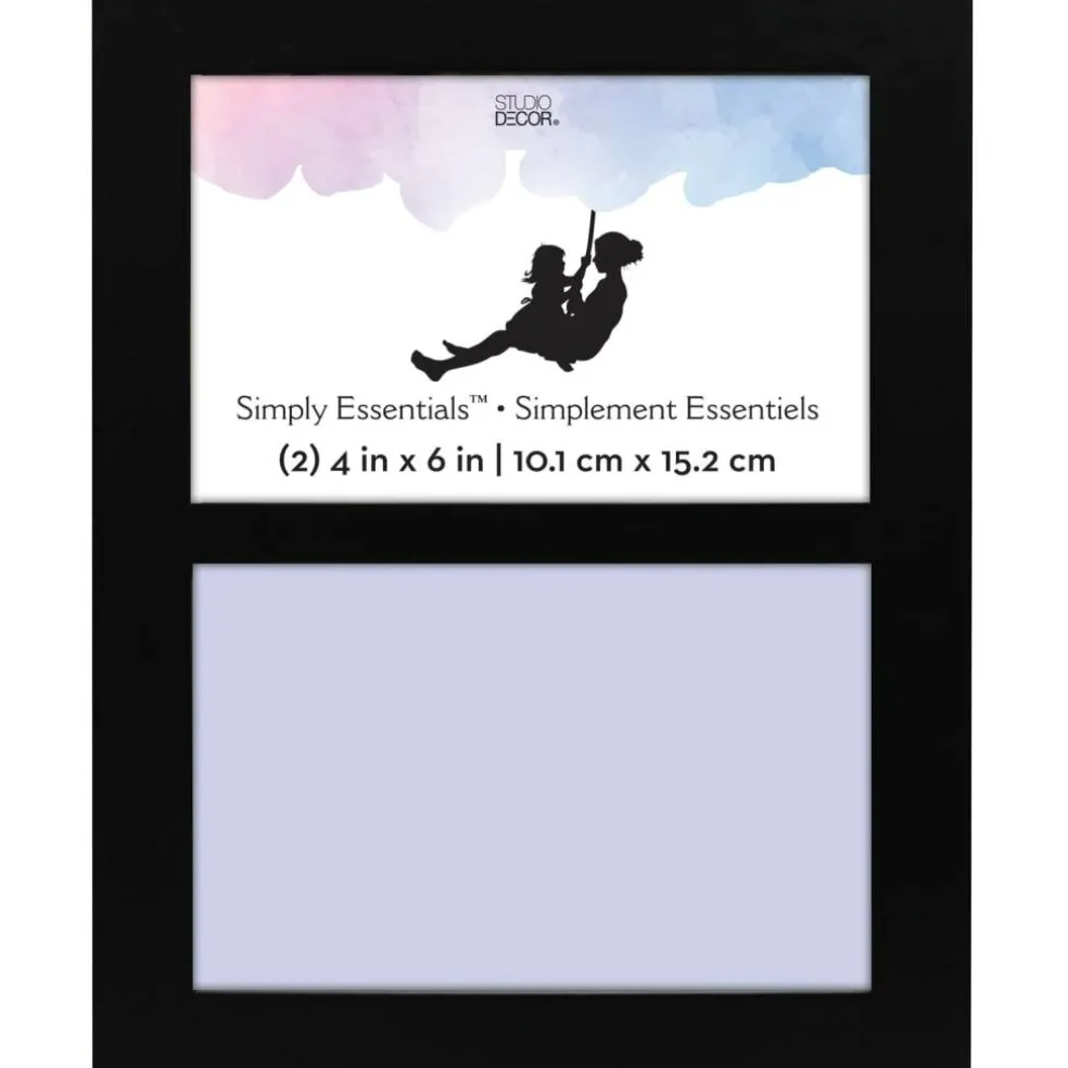 Simply Essentials™ 2 Opening 4" x 6" Black Collage Frame by Studio Décor®