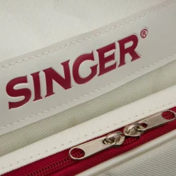 SINGER® Cream & Red Sewing Machine Carry Case