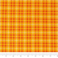 SINGER Orange Tonal Plaid Print Cotton Fabric